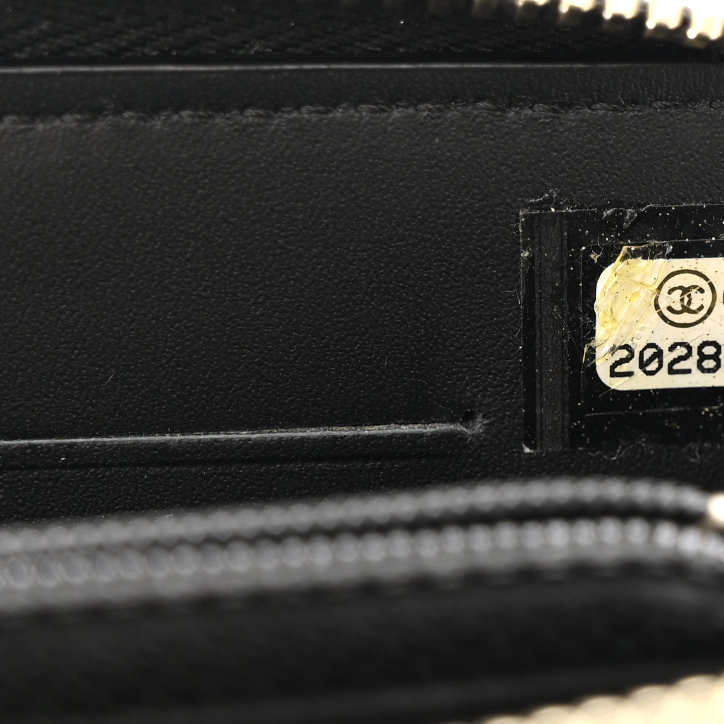 Caviar Quilted Large Gusset Double Zip Around Wallet Black