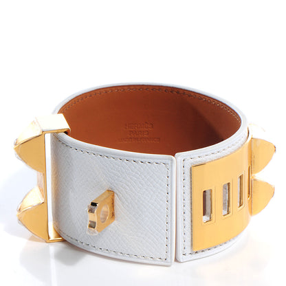 Hermes Epsom Collier de Chien CDC Bracelet Small Blanc 4 of 7
