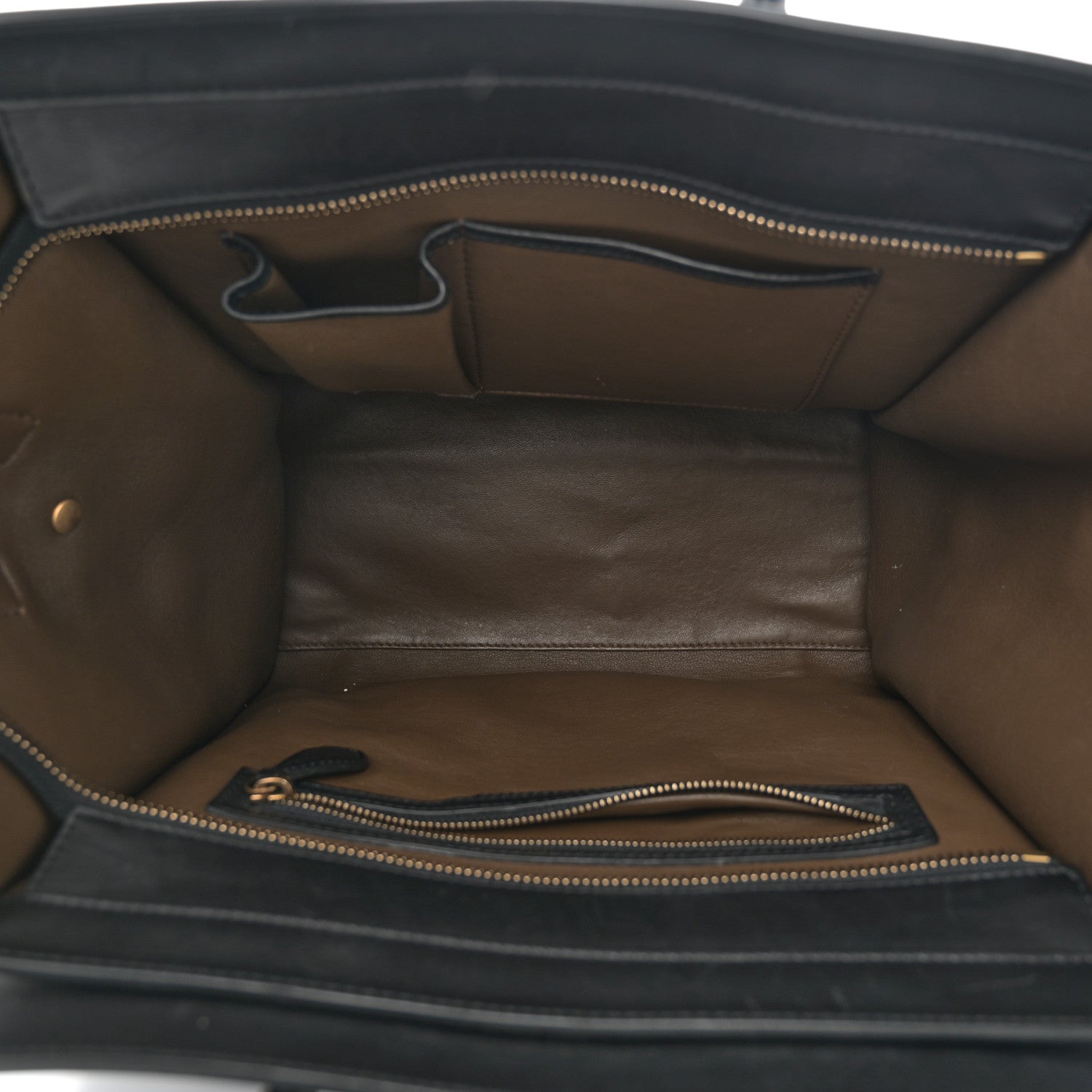 Celine Grained Calfskin Nubuck Mini Tri-Color Luggage Royal Blue 5 of 9