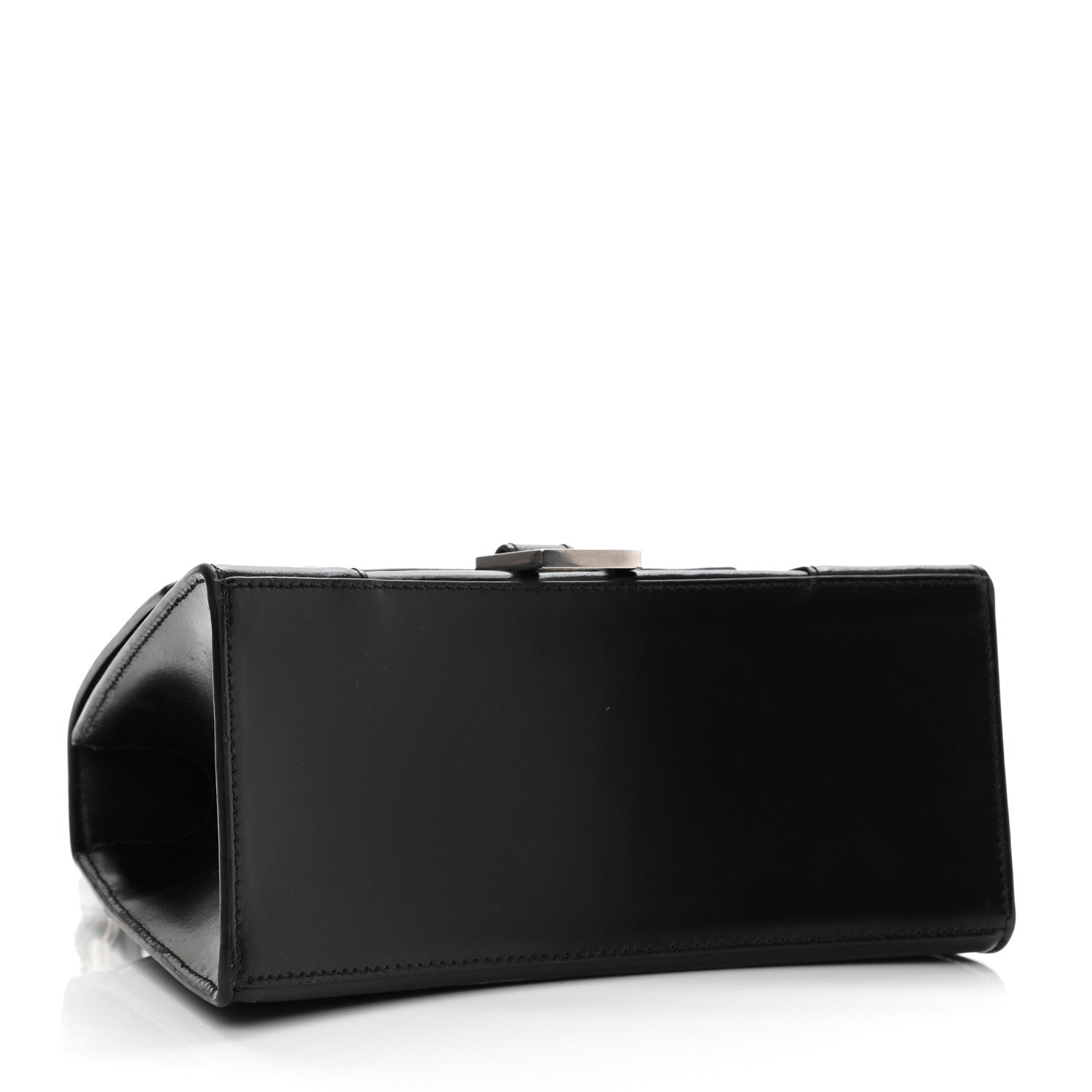 Balenciaga Shiny Box Calfskin Graffiti Logo Small Hourglass Top Handle Bag Black Pink 3 of 8