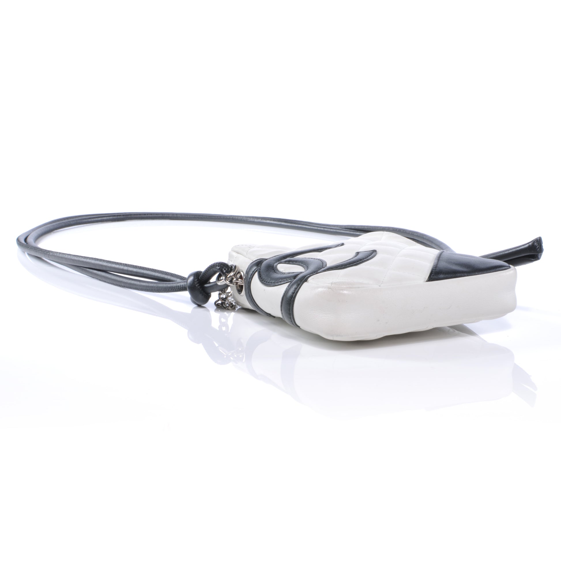 Chanel Calfskin Quilted Cambon Small Messenger White Black 4 of 8