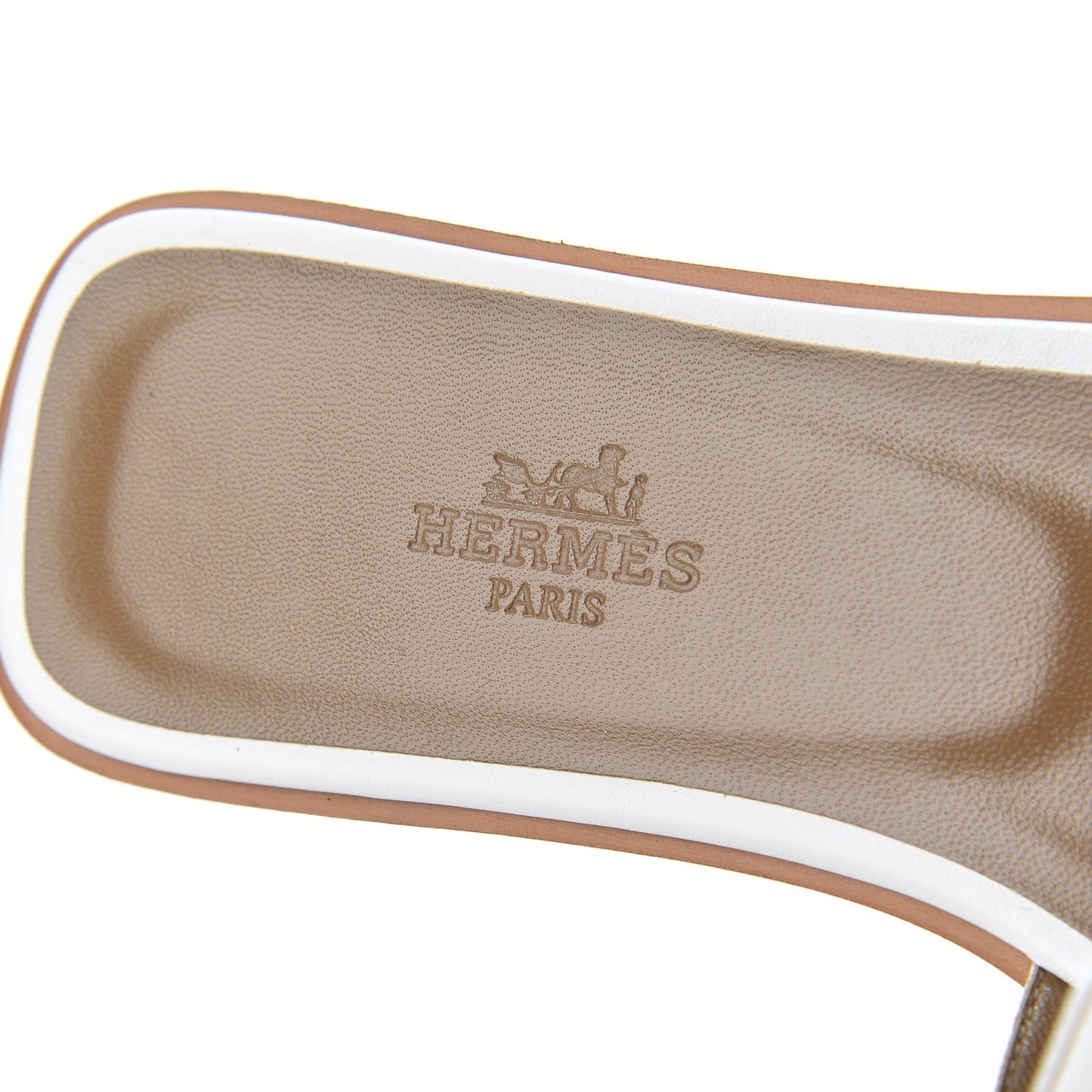 Box Calfskin Oran Sandals 36 White