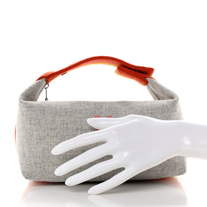 Hermes Canvas Small Bride-A-Brac Pouch Gris Flanelle 2 of 7