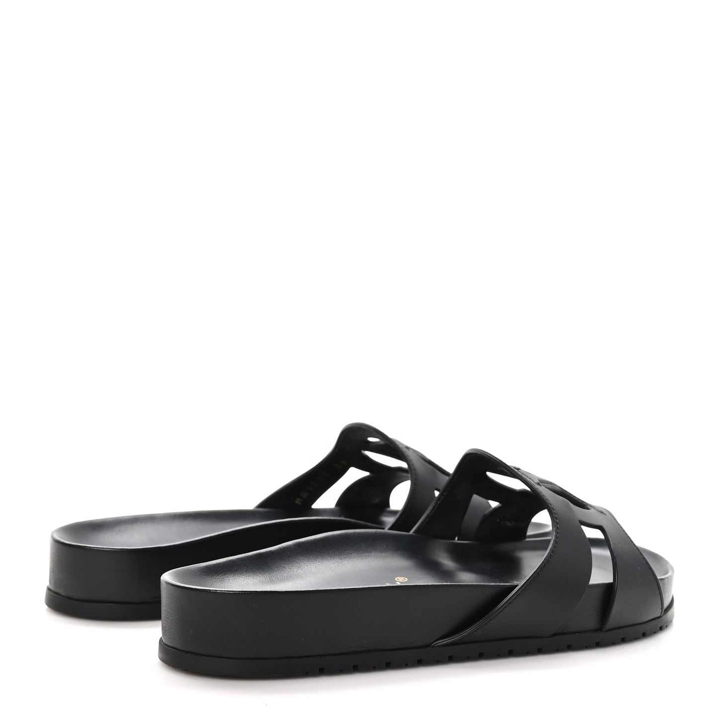 Calfskin LV Isola Flat Sandals 39 Black