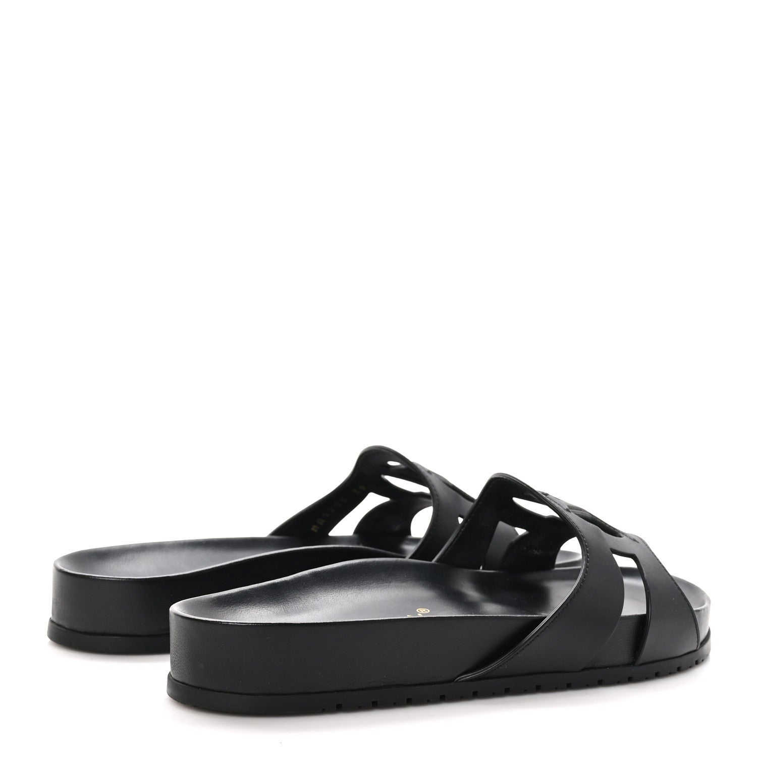 Louis Vuitton Calfskin LV Isola Flat Sandals 39 Black 4 of 9