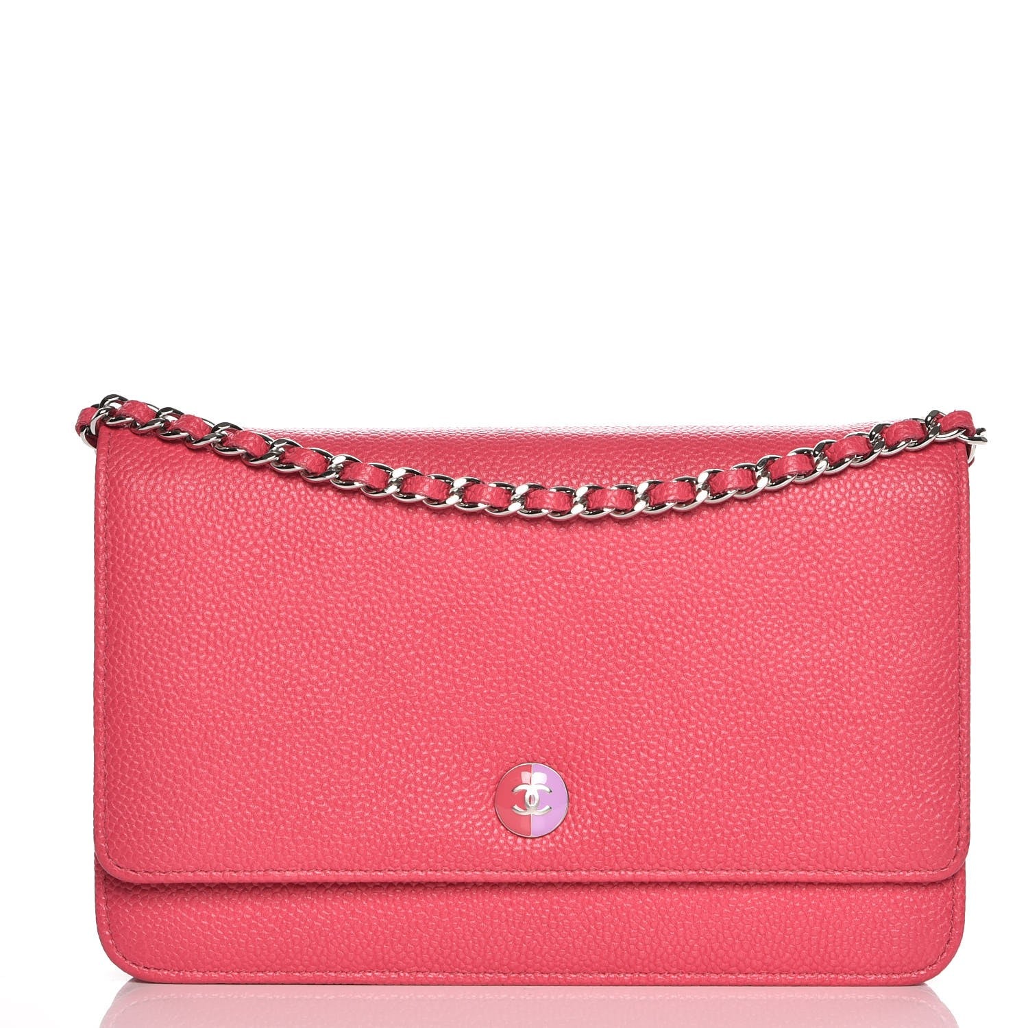 Chanel Caviar Wallet On Chain WOC Pink 1 of 9