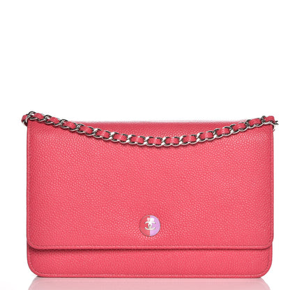 Chanel Caviar Wallet On Chain WOC Pink 1 of 9