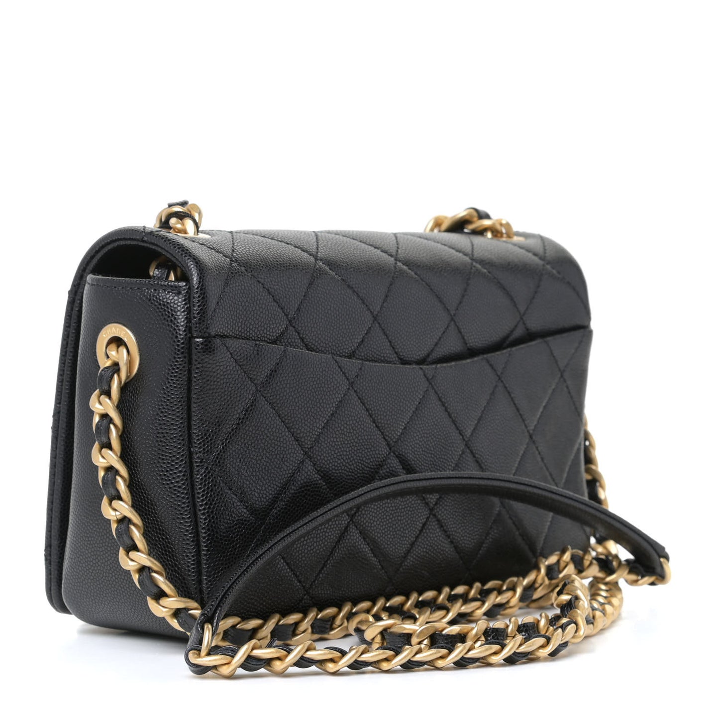 Caviar Quilted Small Fashion Therapy Flap Bag Black