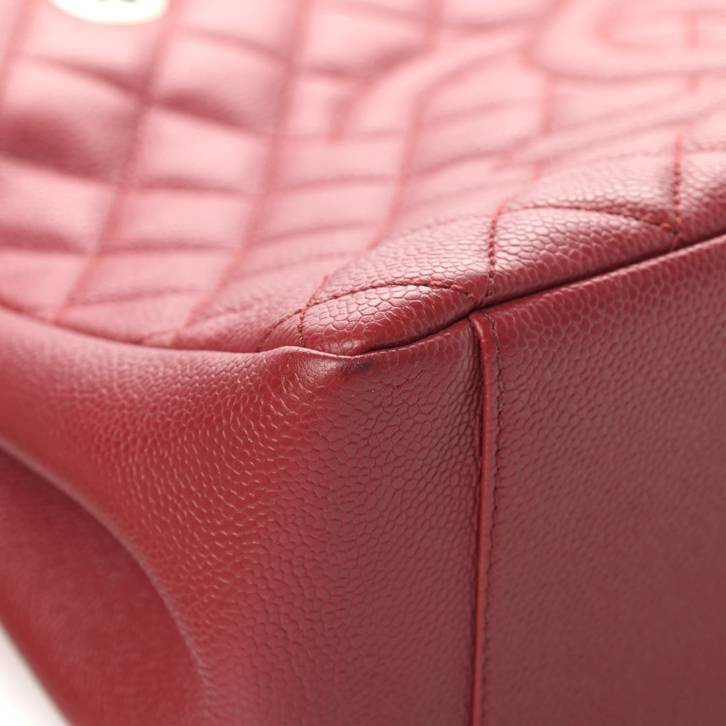 Caviar Quilted Grand Shopping Tote GST Red