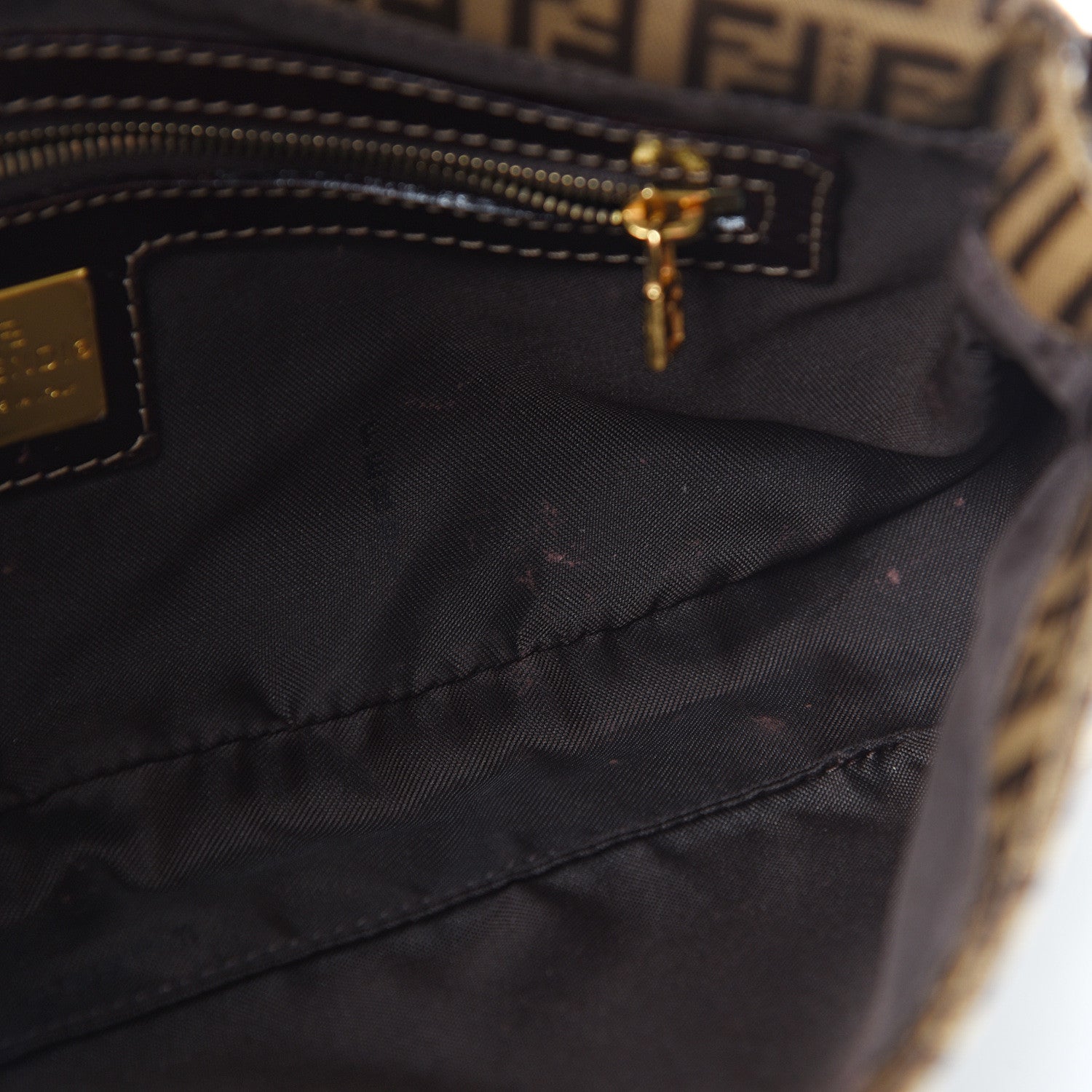 Fendi Vinyl Zucchino Baguette Tobacco 7 of 11