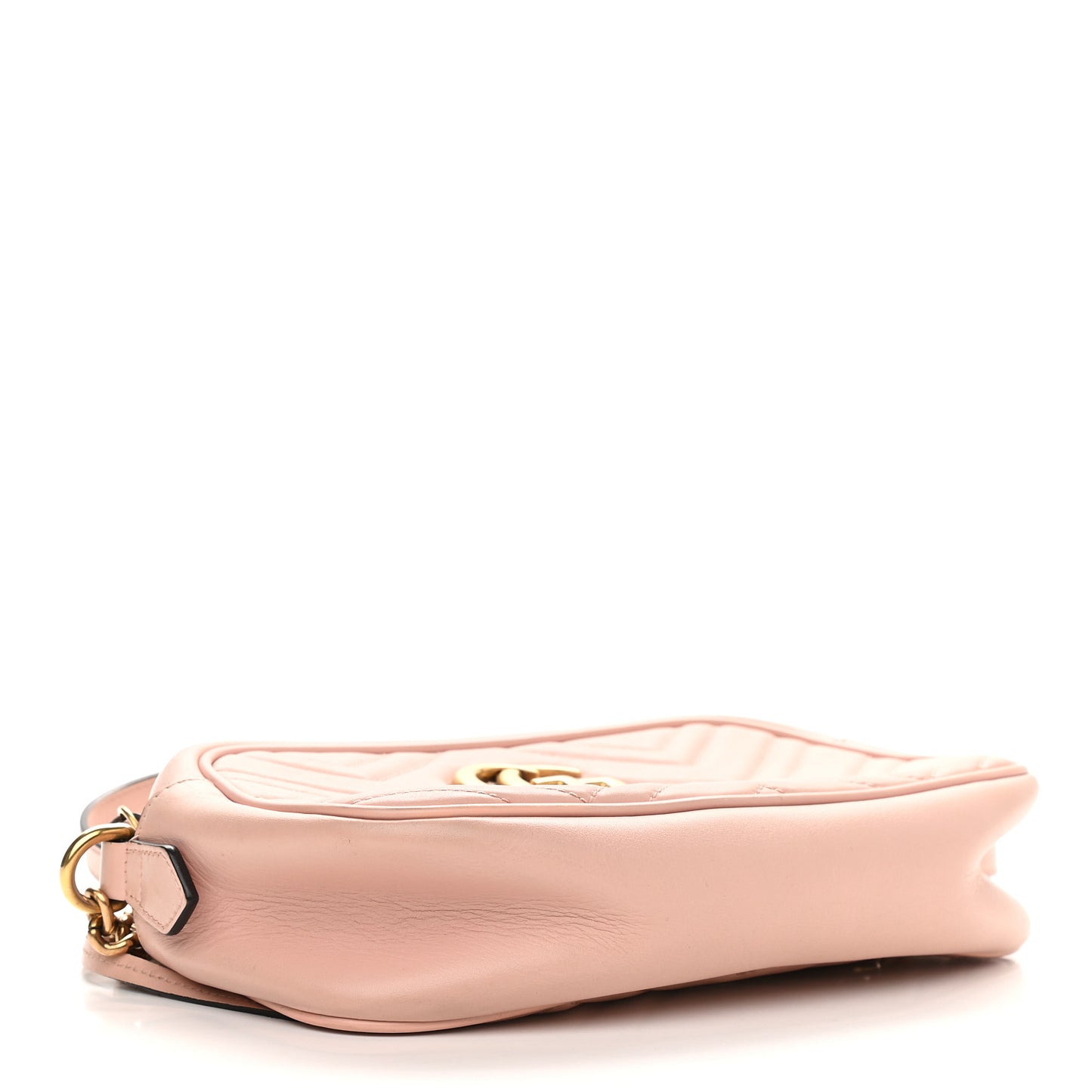 Calfskin Matelasse Small GG Marmont Chain Shoulder Bag Perfect Pink