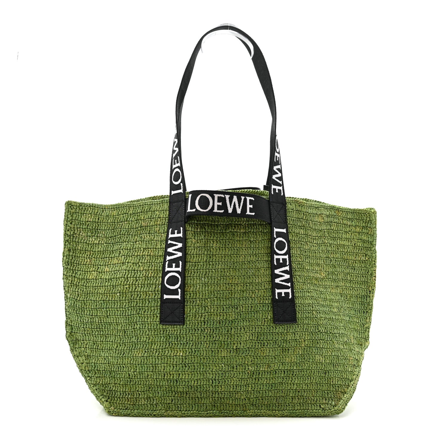 Raffia Paulas Ibiza Fold Shopper Tote Green