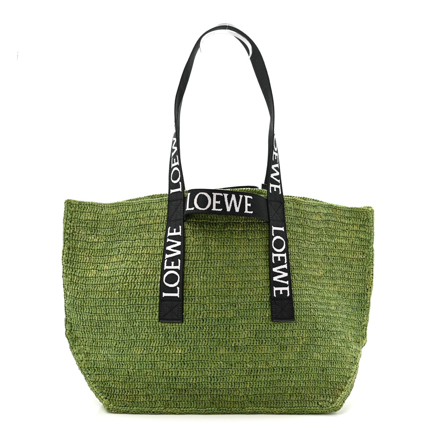 Loewe Raffia Paulas Ibiza Fold Shopper Tote Green 1 of 11