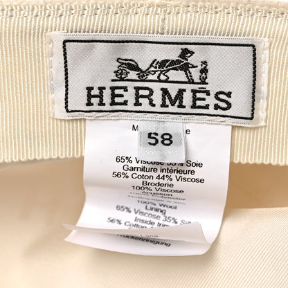 Hermes Wool Flannel Cabourg En Finesse Cap 58 9 of 10