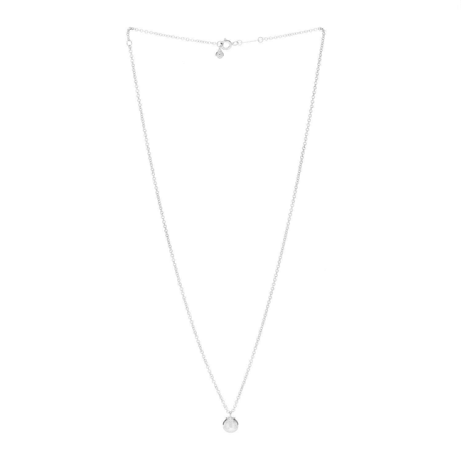 Tiffany Sterling Silver 8mm HardWear Ball Pendant Necklace 3 of 5