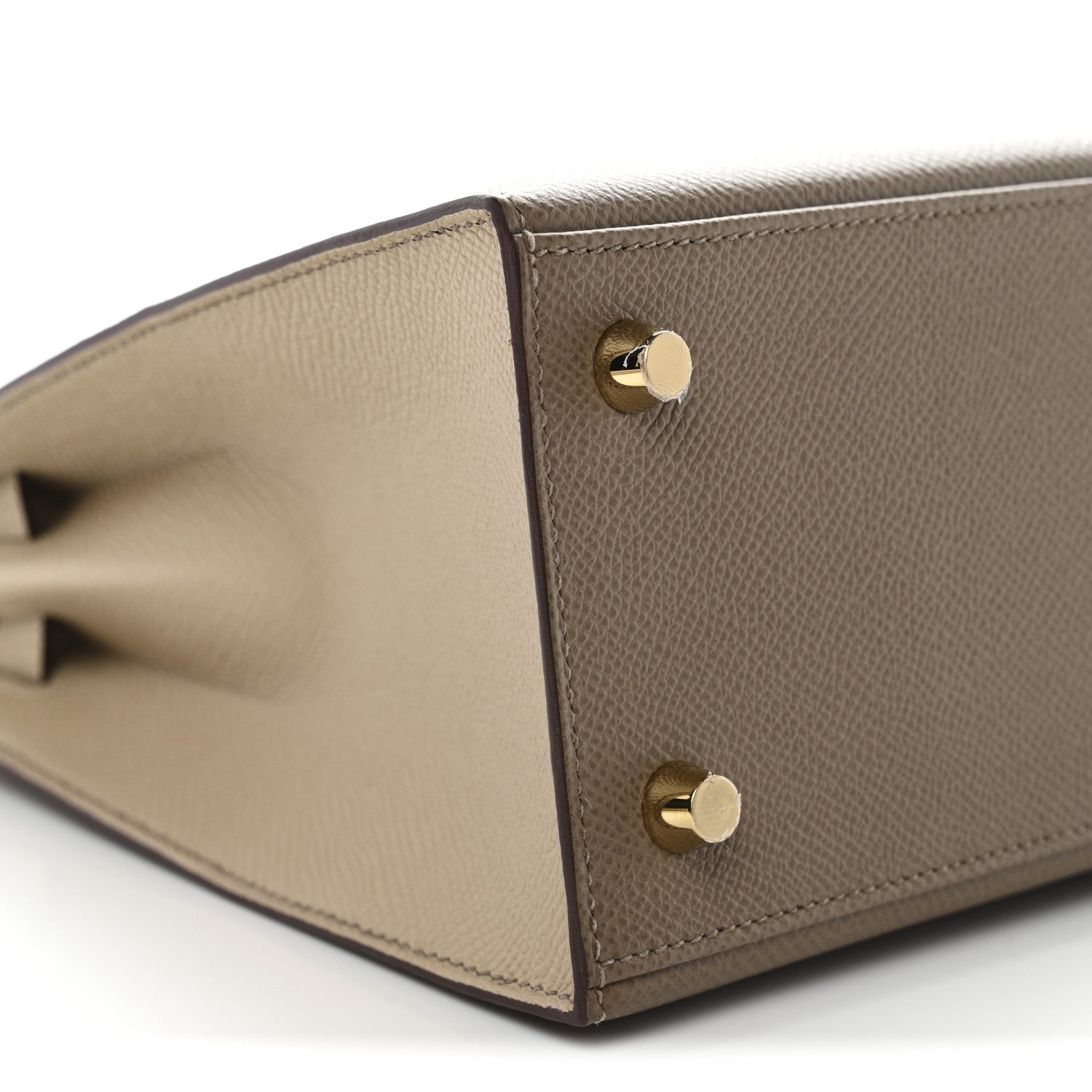 Hermes Epsom Bi-Color Horseshoe Kelly Sellier 25 Etoupe Trench 9 of 10