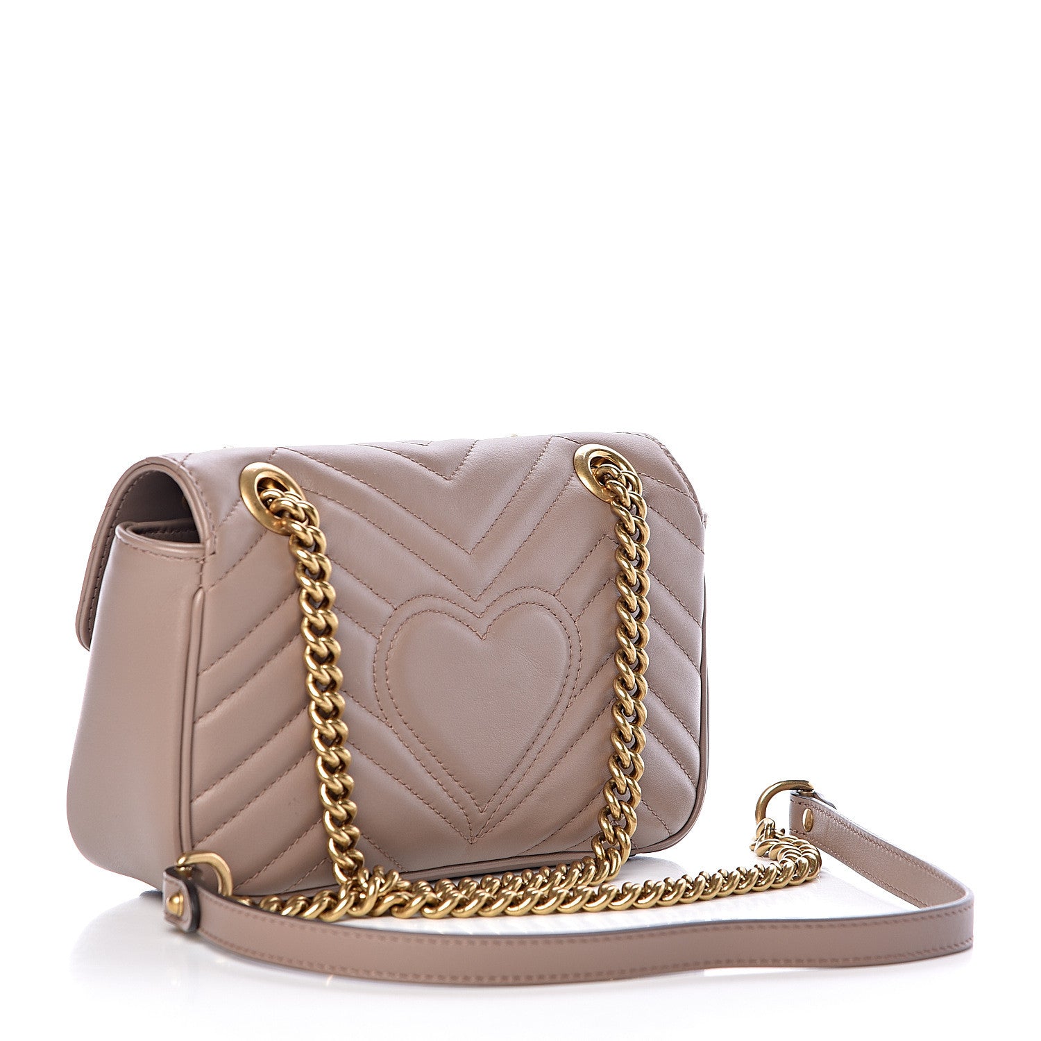 Gucci Calfskin Matelasse Mini GG Marmont Shoulder Bag Porcelain Rose 3 of 11