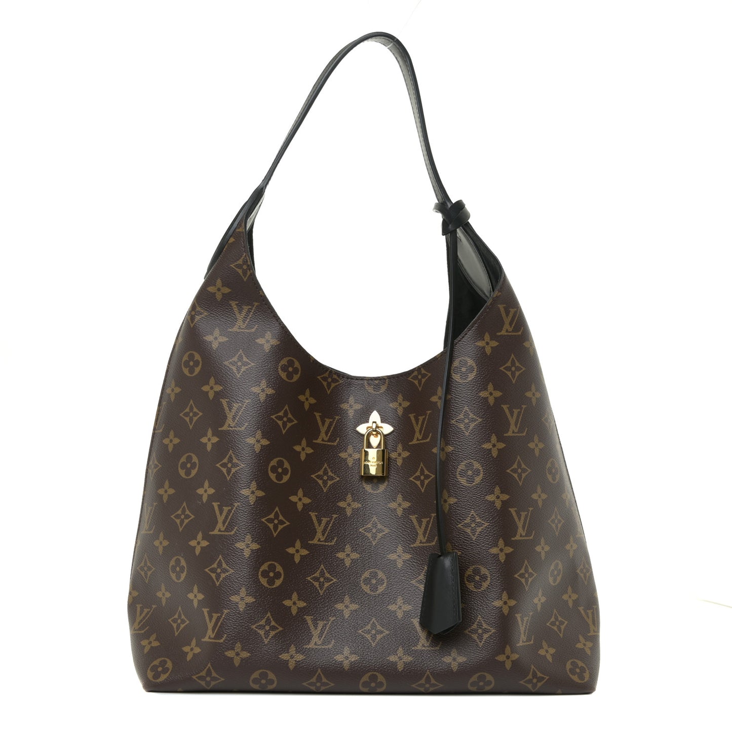 Monogram Flower Hobo Black