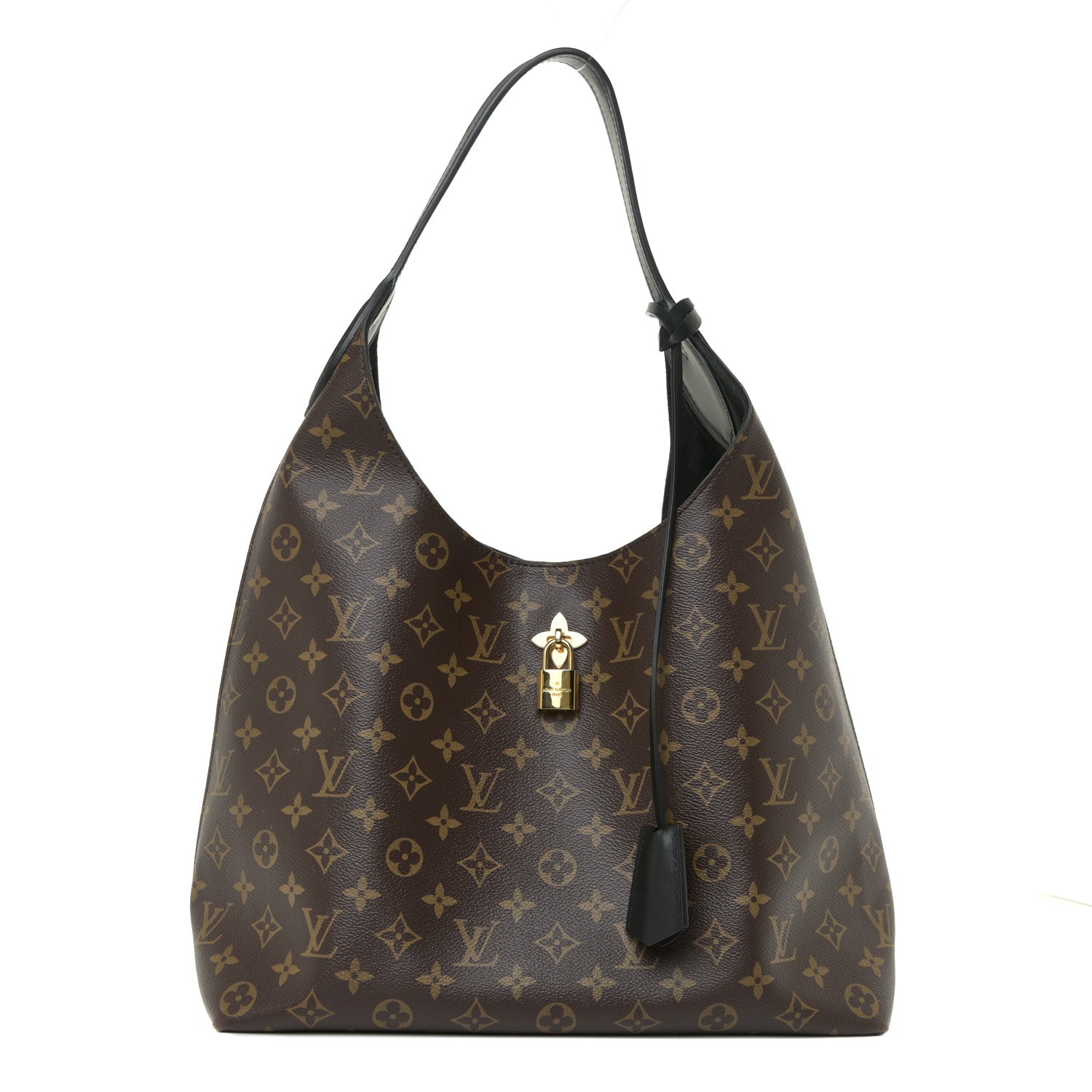 Louis Vuitton Monogram Flower Hobo Black 1 of 15
