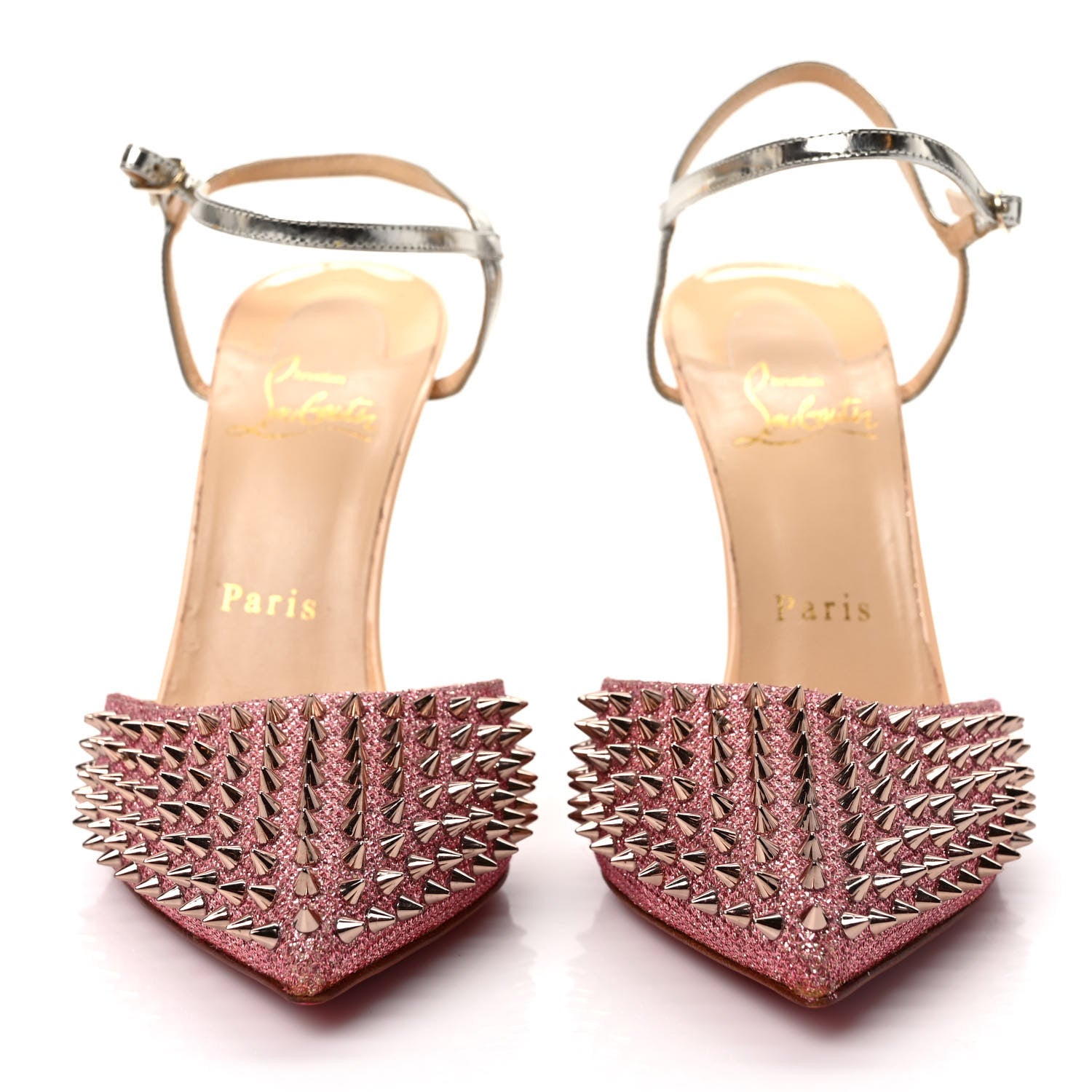 Christian Louboutin Metallic Baila Spike 100 Pumps 37 Poudre Bronze 2 of 8