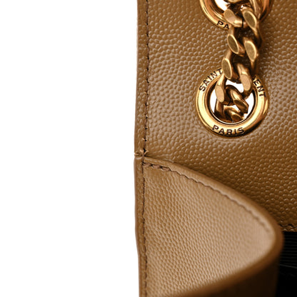 Saint Laurent Grain De Poudre Textured Mixed Matelasse Medium Triquilt Monogram Satchel Old Oil 11 of 12
