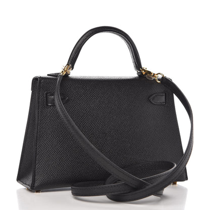Hermes Epsom Mini Kelly Sellier 20 Black 3 of 9