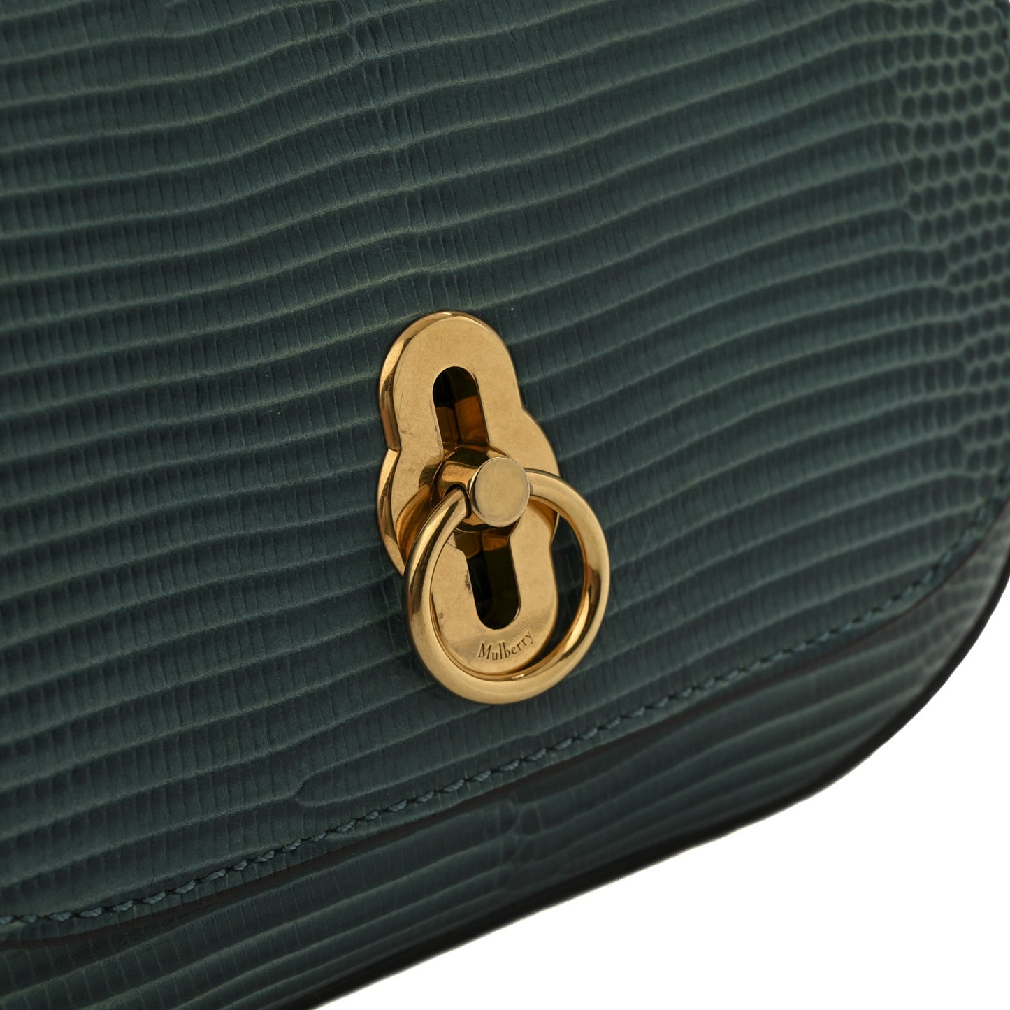 Lizard Embossed Calfskin Mini Amberley Satchel Frozen
