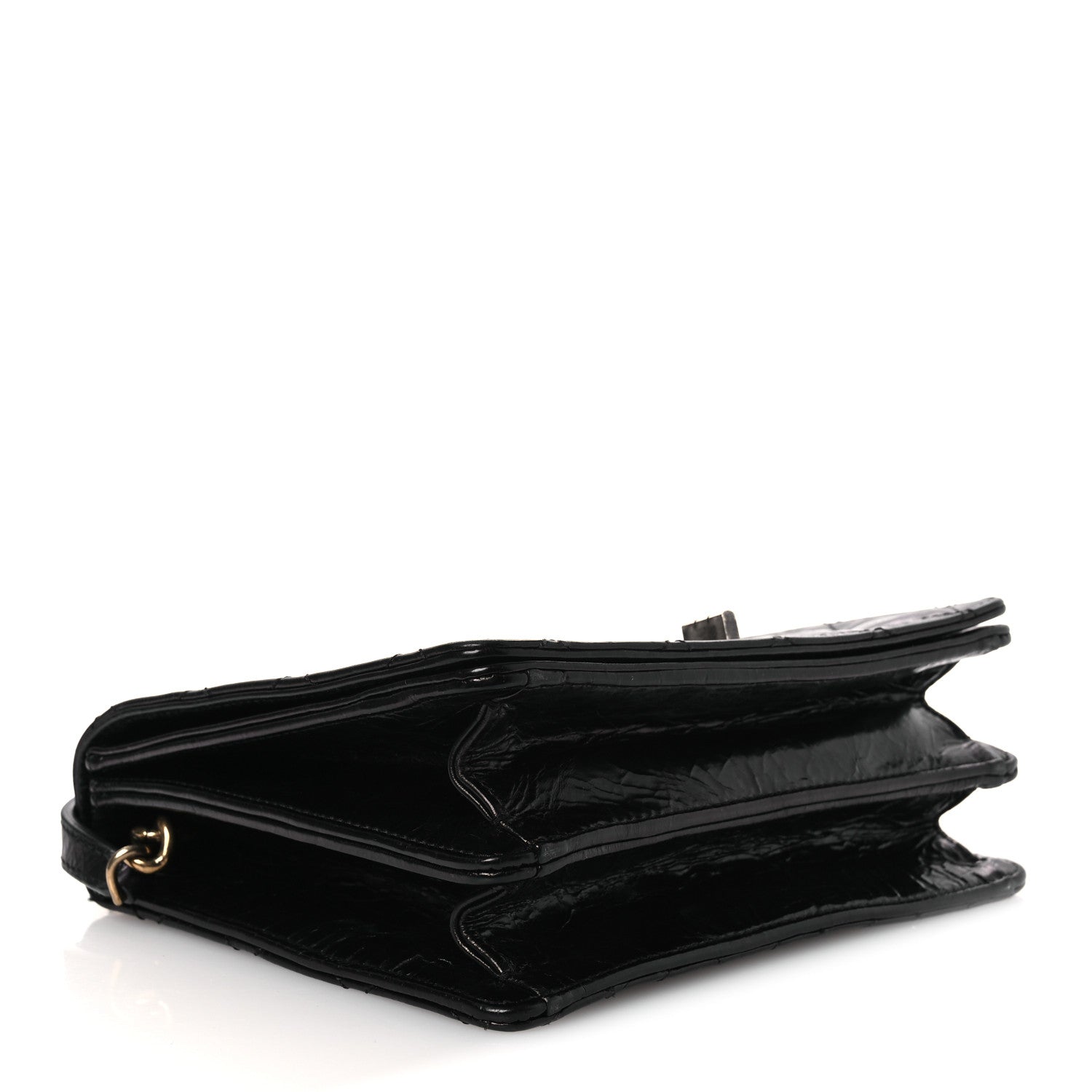 Chanel Glazed Calfskin Quilted Rita Top Handle Flap Black 4 of 20