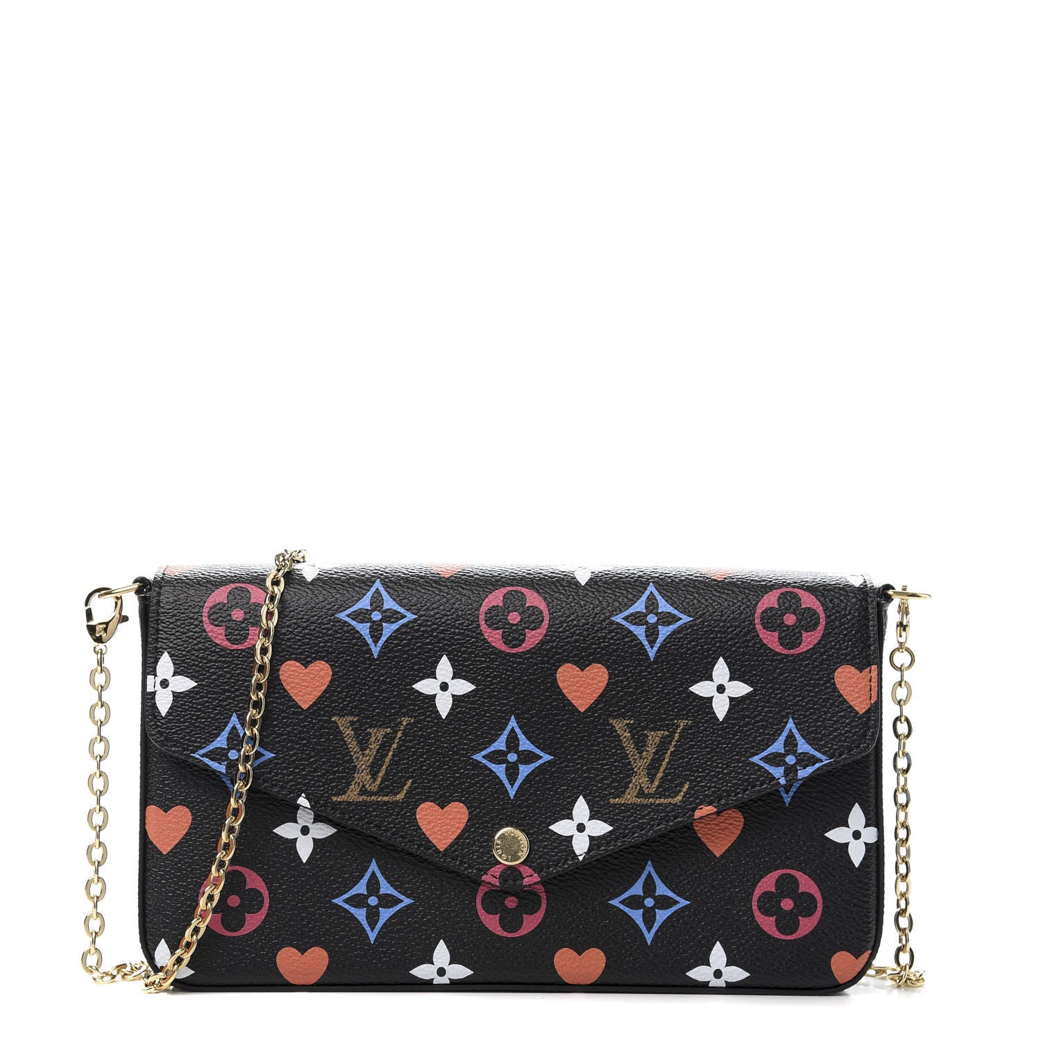 Louis Vuitton Game On Felicie Chain Wallet Black 1 of 11