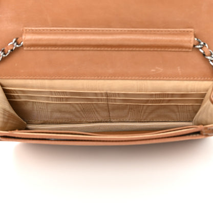 Chanel Lambskin Timeless CC Wallet On Chain WOC Light Brown 5 of 17