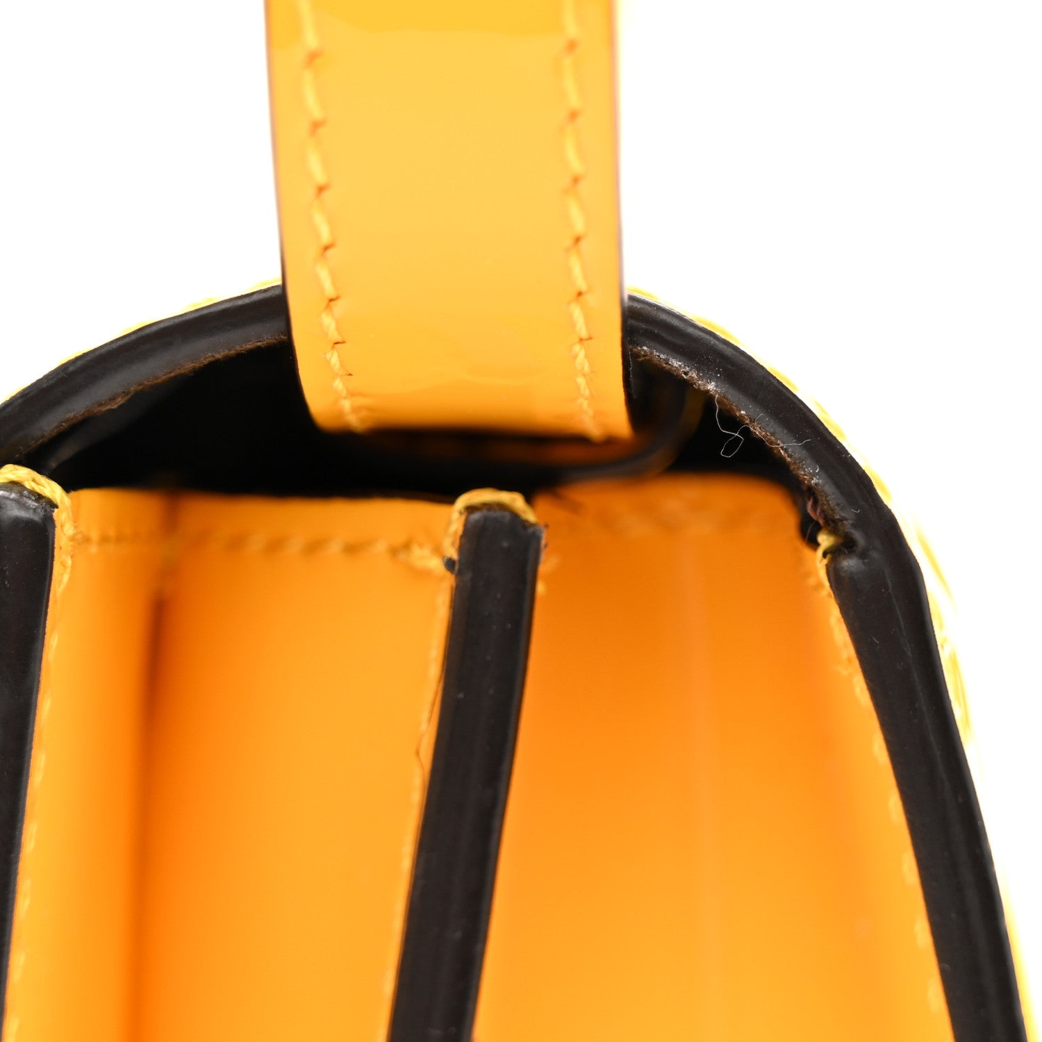 Fendi Vitello Vernice Mou Karligraphy Crossbody Bag Giallo 12 of 12