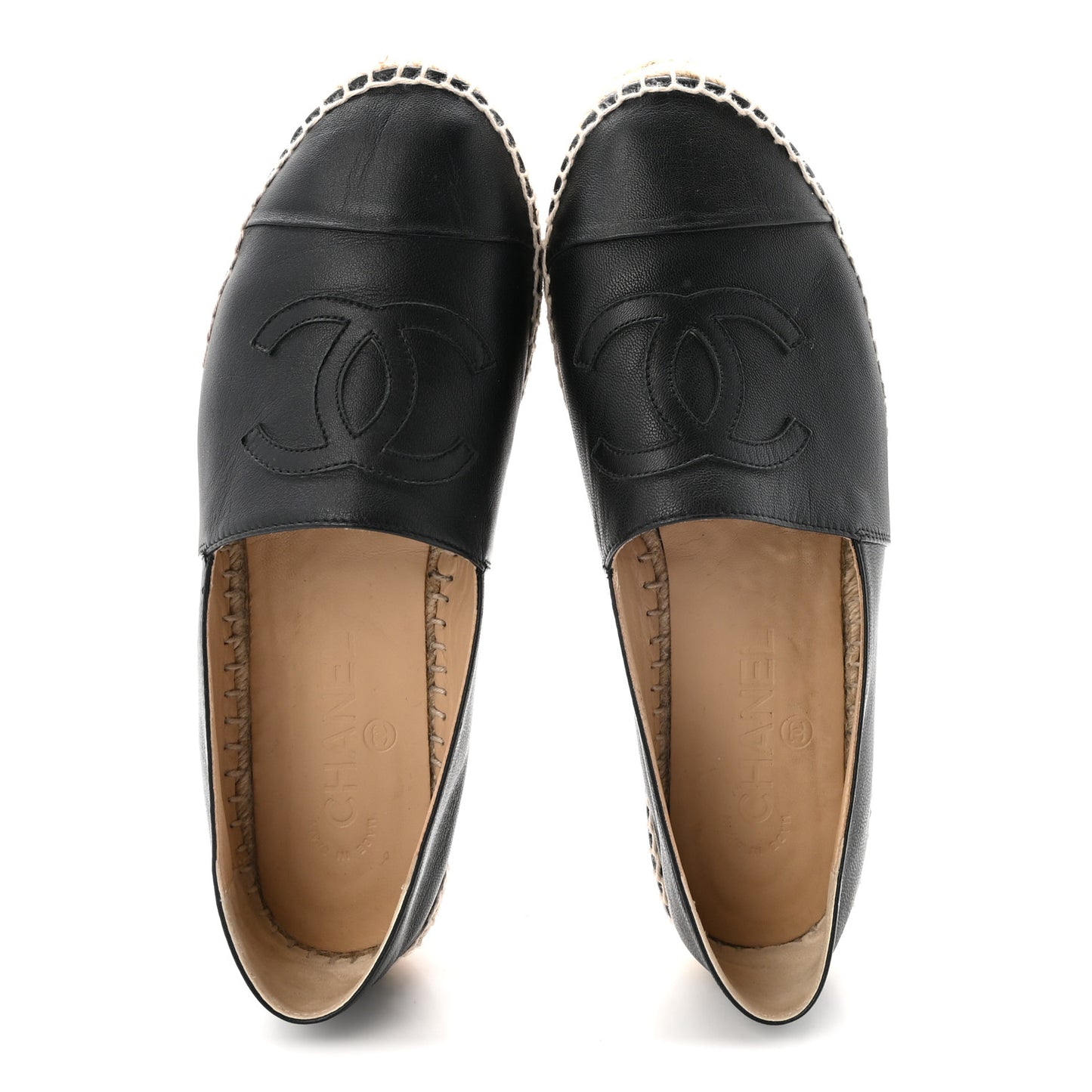 Lambskin CC Espadrilles 39 Black