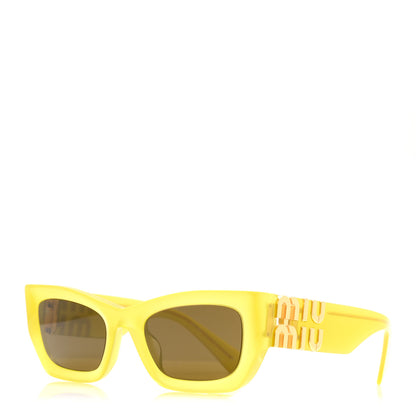 Miu Miu Acetate Miu Glimpse Sunglasses SMU 09W Yellow 1 of 8