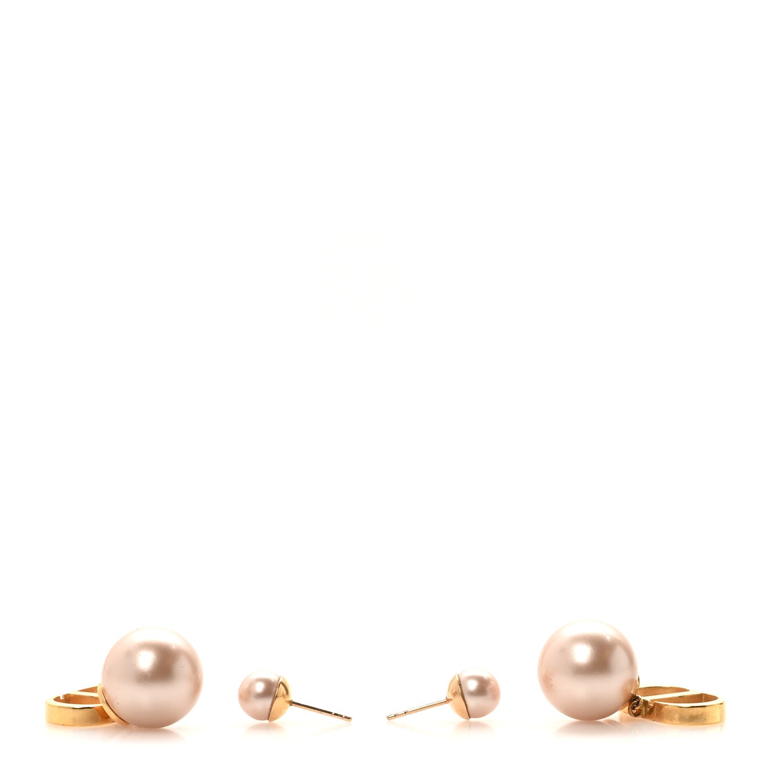 Christian Dior Pearl Mise En Dior CD Tribal Earrings Pink 7 of 8