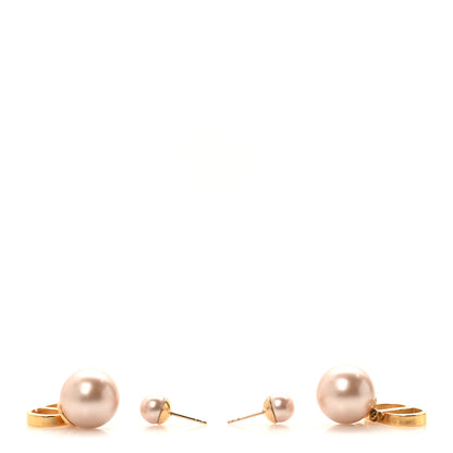 Christian Dior Pearl Mise En Dior CD Tribal Earrings Pink 7 of 8