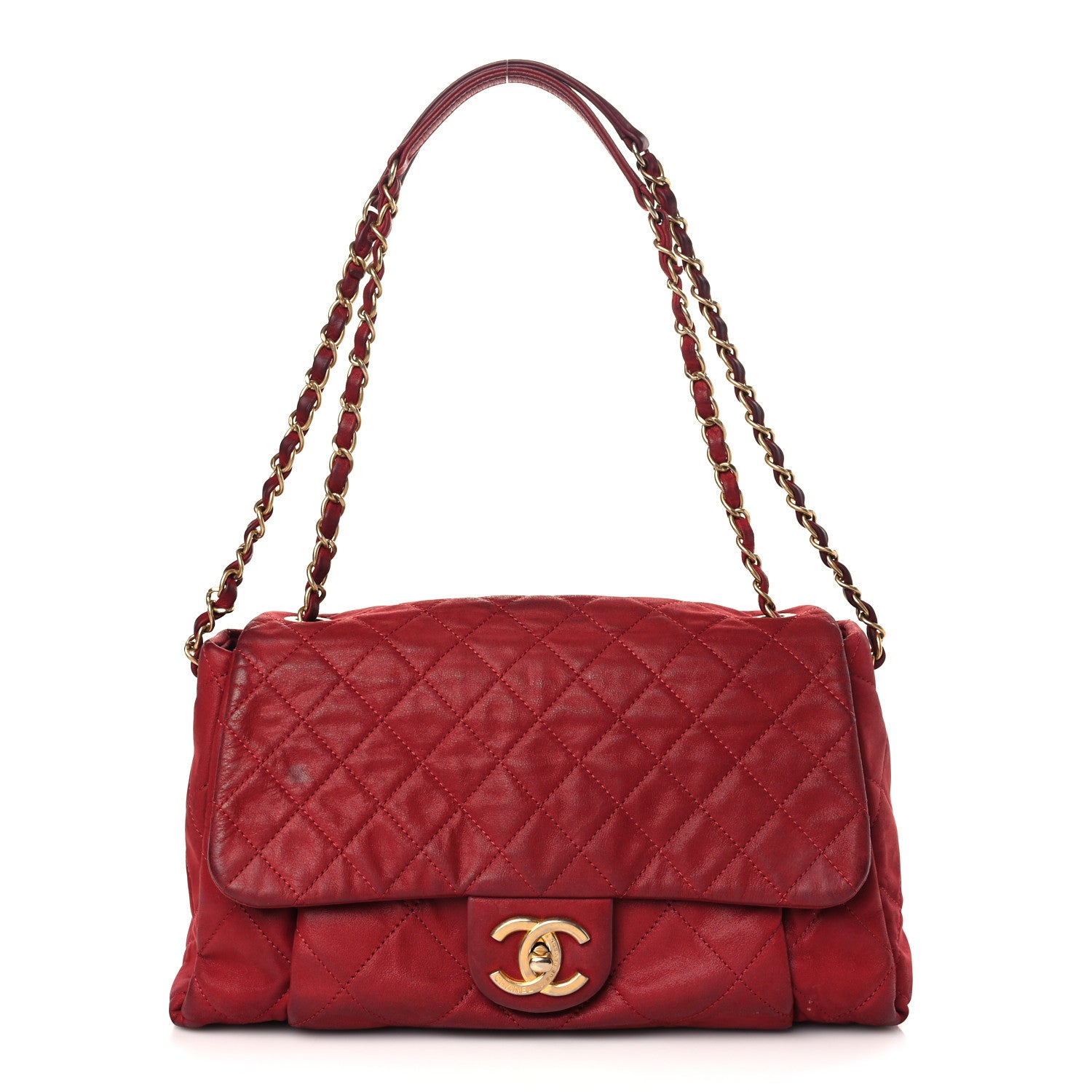 Chanel Iridescent Calfskin Quilted Chic Quilt Flap Red 1 of 14