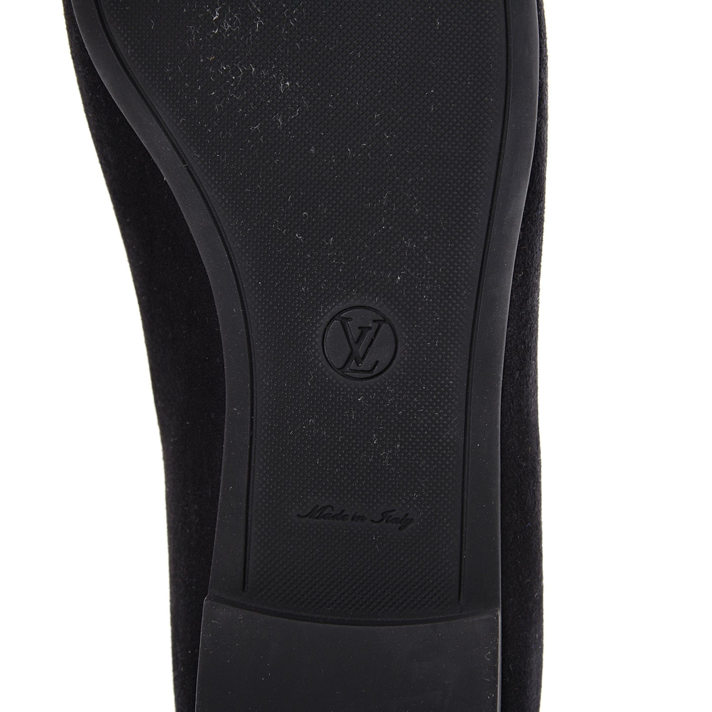 Suede Monogram Uniformes Ballet Flats 41 Black