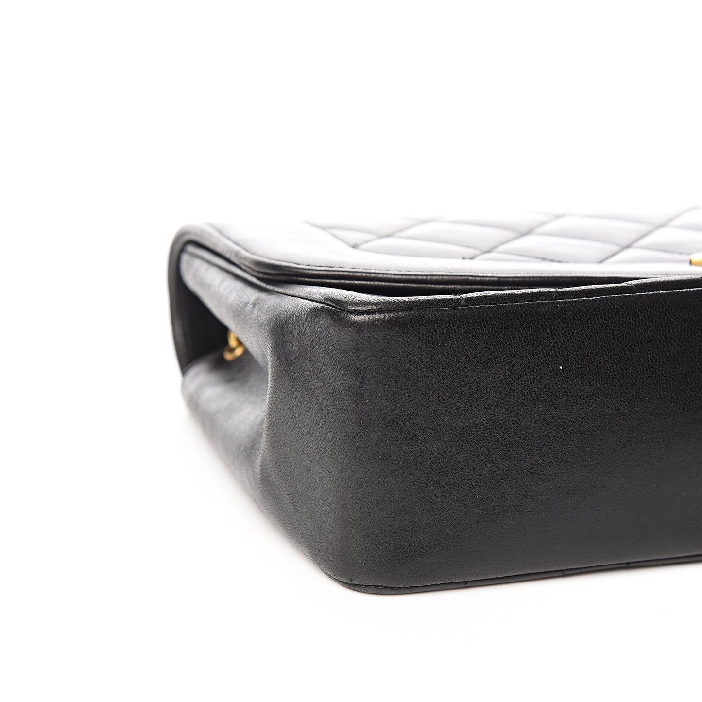 Lambskin Quilted Medium Single Flap Black