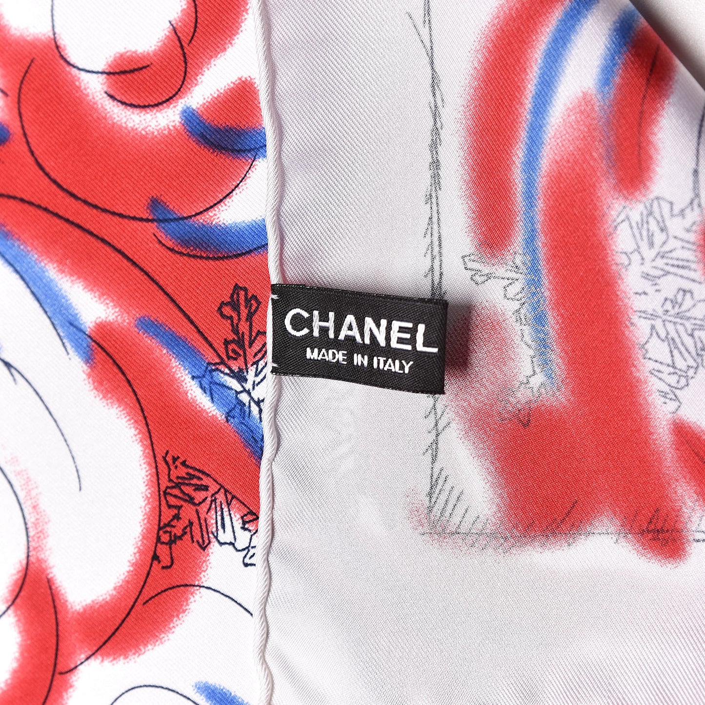 Silk Polar Bear Scarf Red