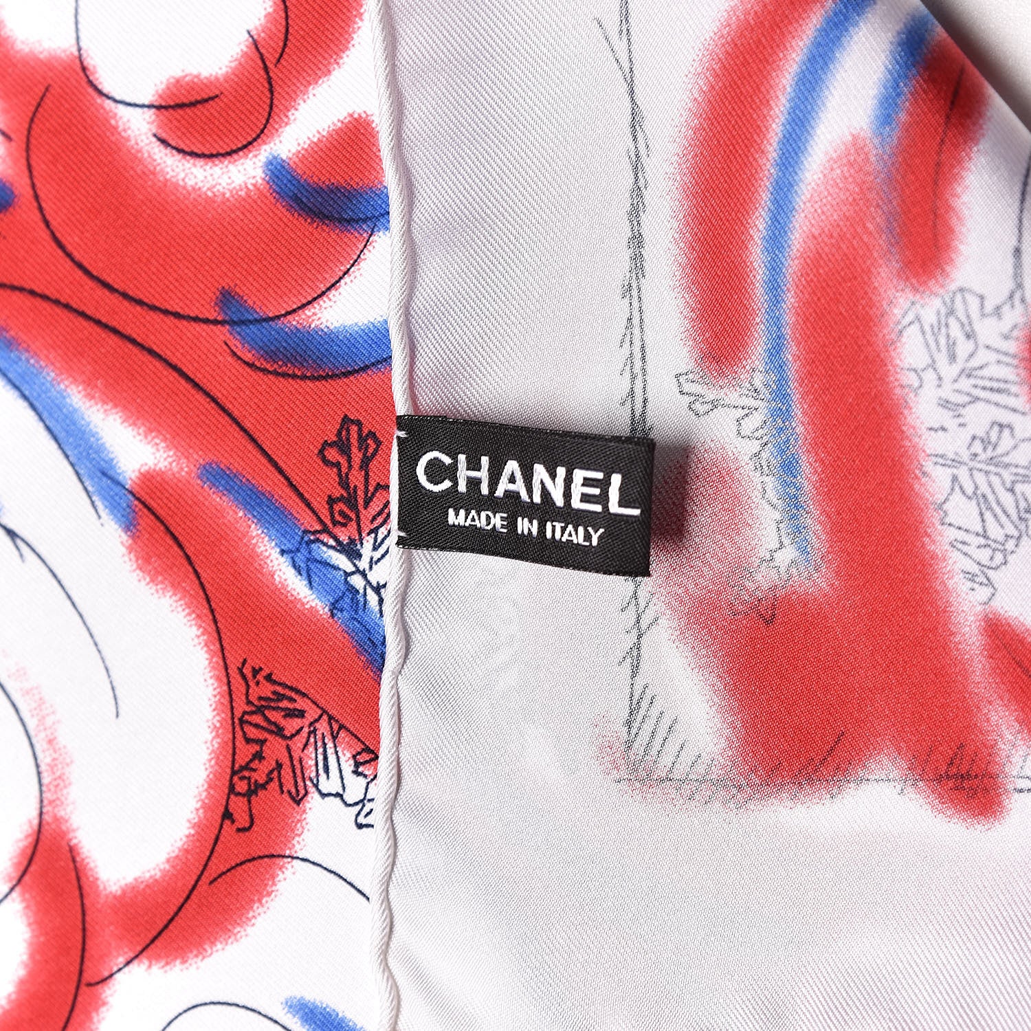 Chanel Silk Polar Bear Scarf Red 4 of 4