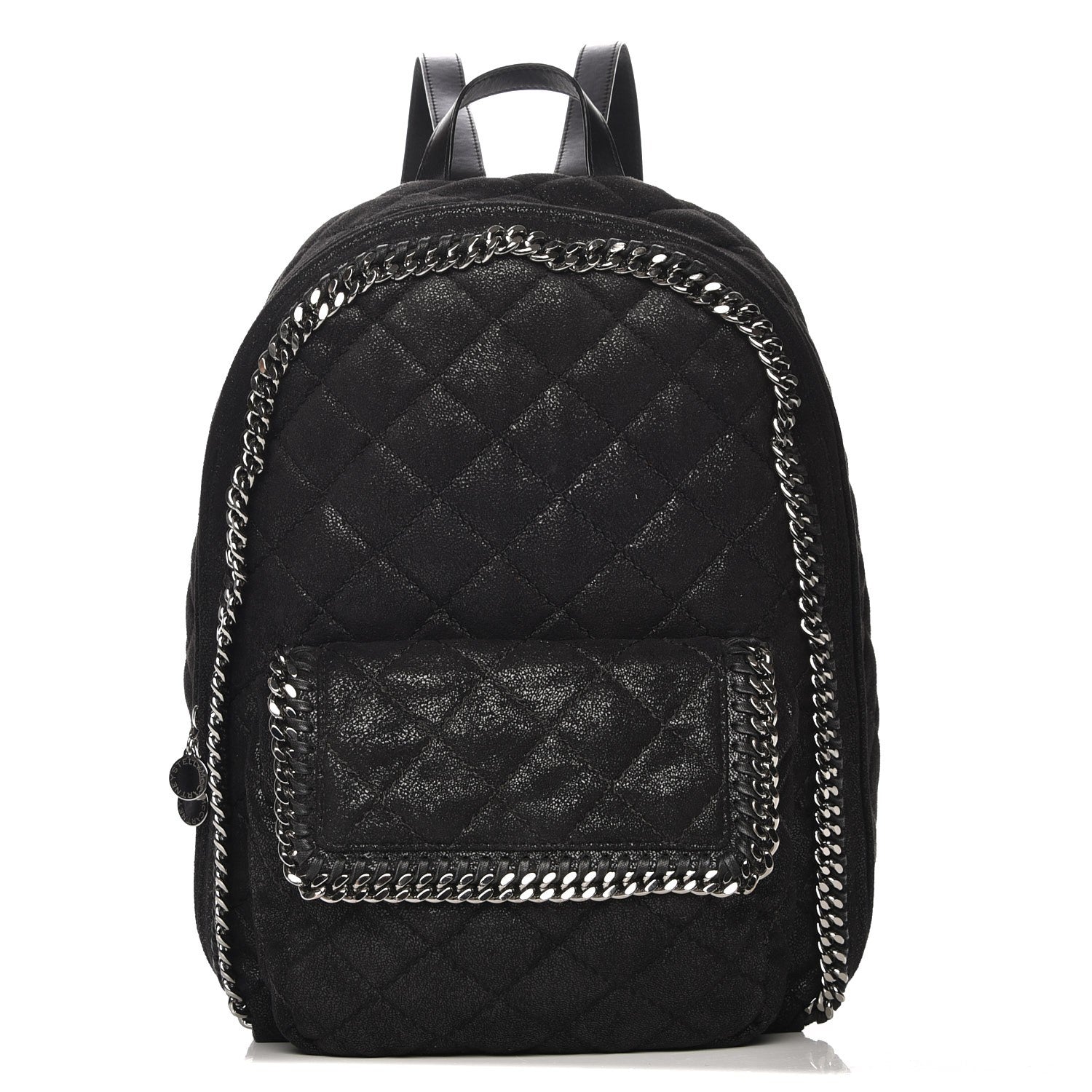 Stella McCartney Shaggy Deer Quilted Falabella Backpack Black 1 of 8