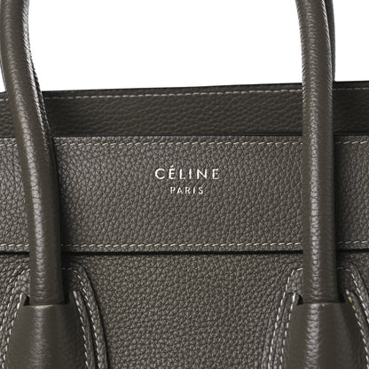 Celine Drummed Calfskin Micro Luggage Souris 6 of 14
