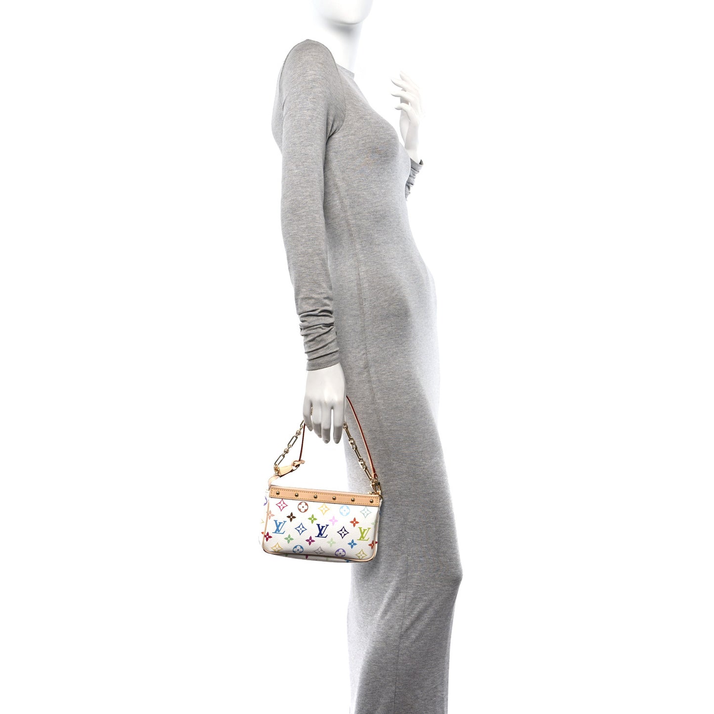 LV X TM Monogram Multicolor Pochette Accessories White