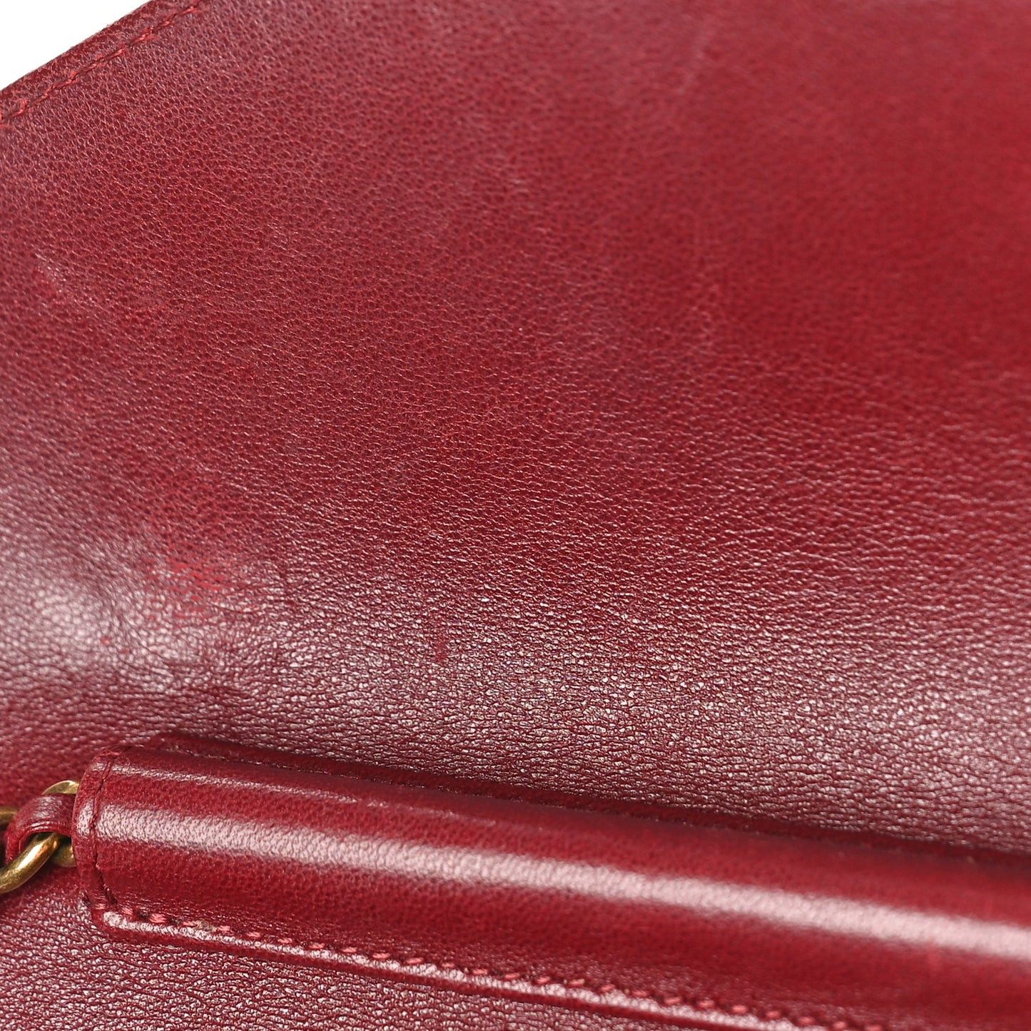 Lambskin Chevron Quilted Coco Envelope Flap Red