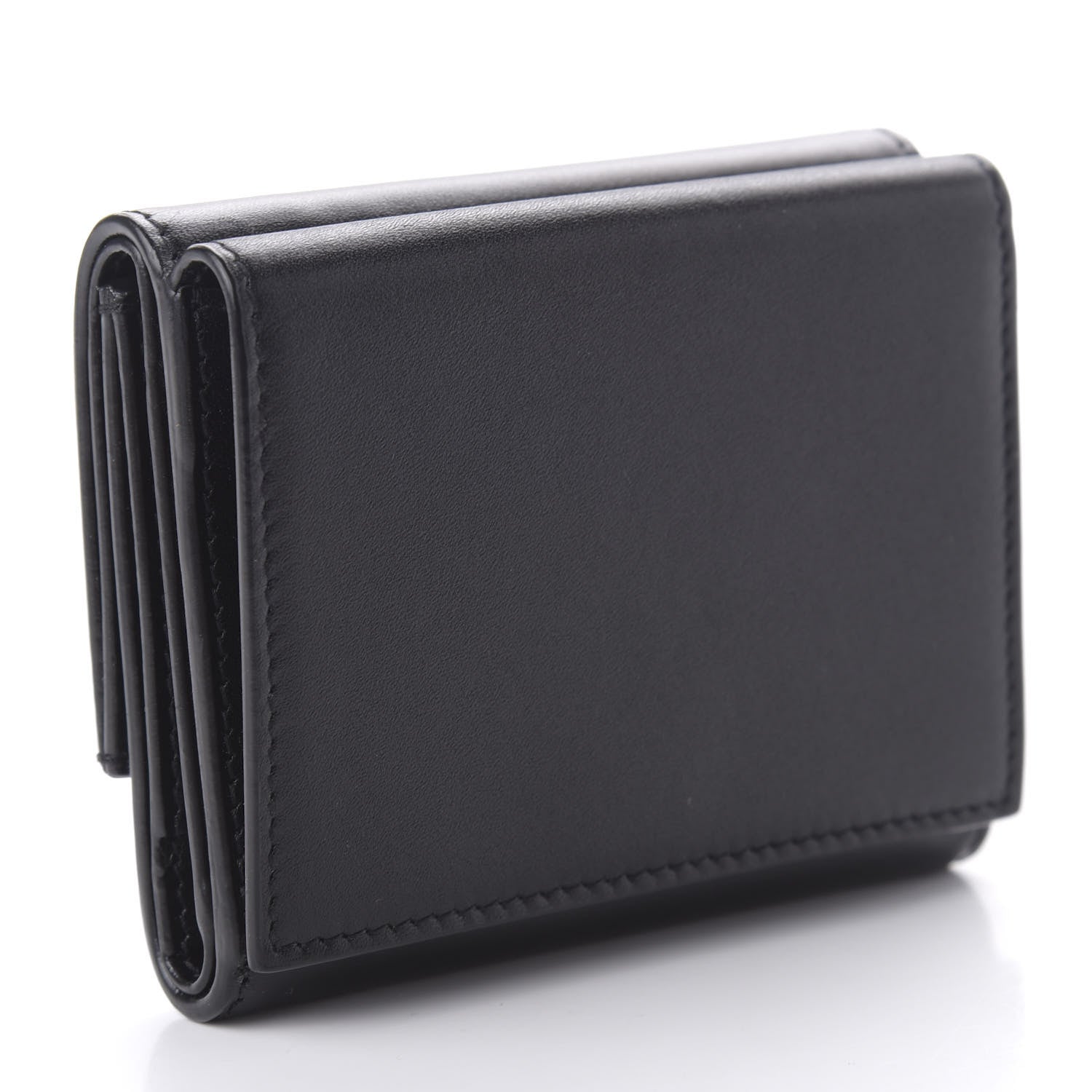 Saint Laurent Calfskin Trifold Wallet Black 3 of 11