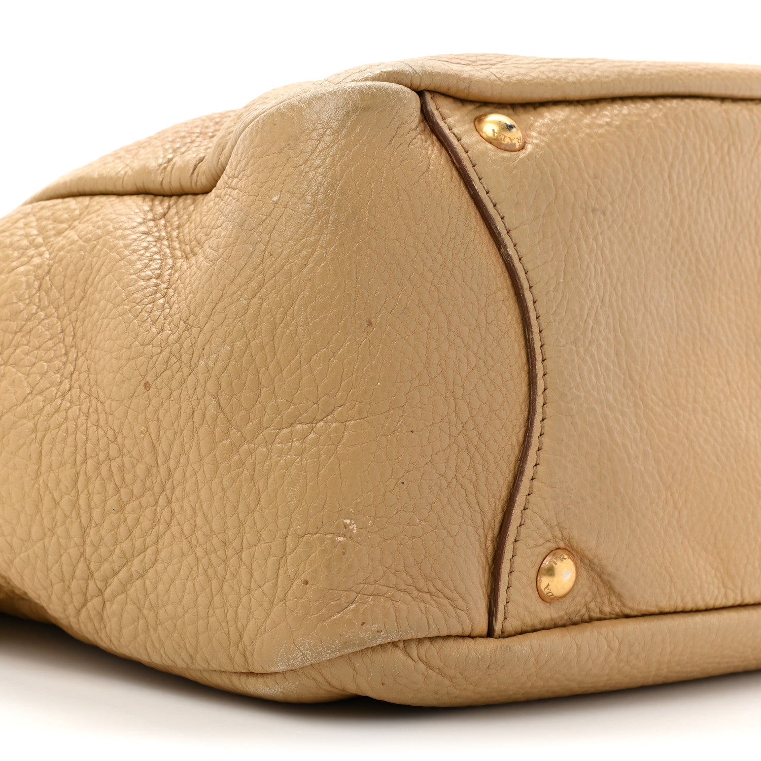 Prada Vitello Daino Side Pocket Hobo Noisette 9 of 22