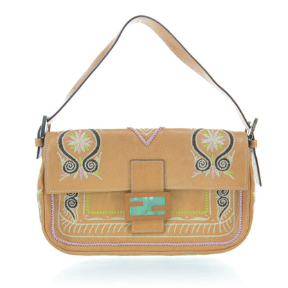 Fendi Leather Embroidered Baguette 1 of 11