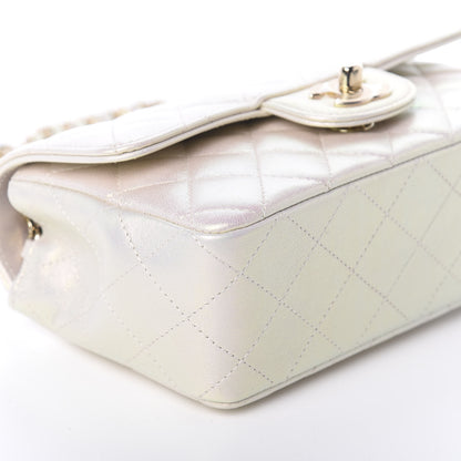 Chanel Iridescent Lambskin Quilted Mini Rectangular Flap Ivory 8 of 9