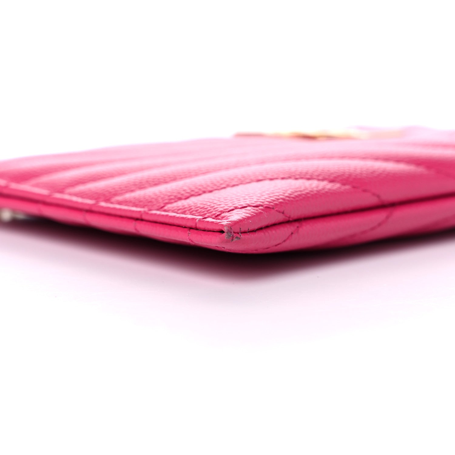 Saint Laurent Grain De Poudre Chevron Monogram Bill Pouch Fresh Fuschia 8 of 14