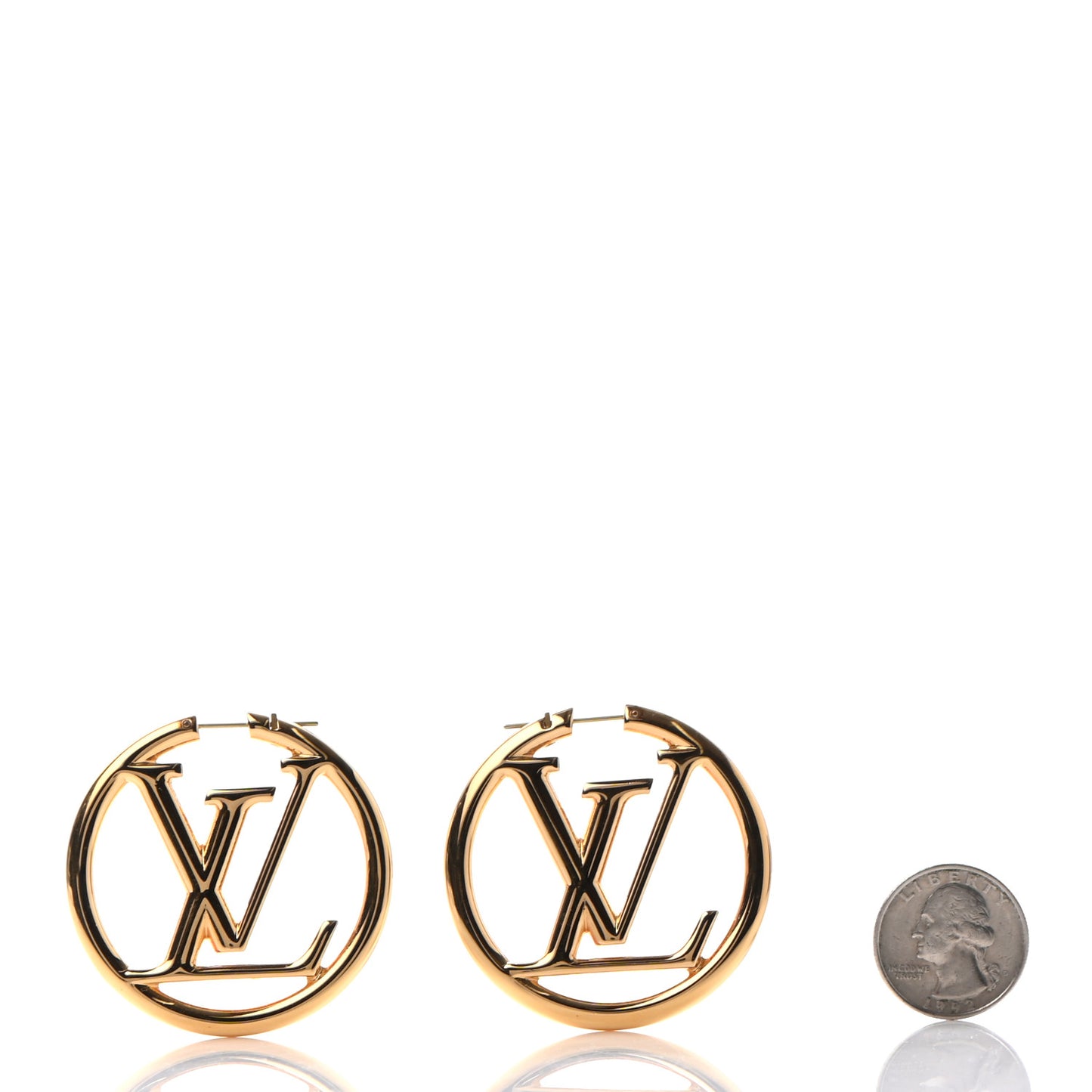 Metal Louise Hoop Earrings Gold